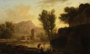 View On The Arno — Claude-joseph Vernet
