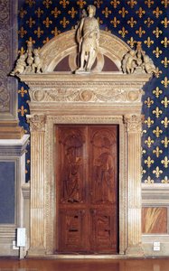 West Wall Portal Of The Sala Dei Gigli — Benedeto Da Majano