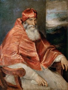 Portrait Of Pope Paul Iii With Camauro — Titian
