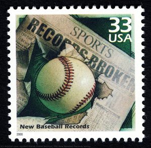 33c New Baseball Records Stamp — United States Postal Service