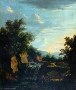 Landscape With A Waterfall — Adam Pynacker