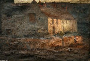 Study Of Village Cottages — Richard Hayley Lever