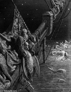 Putnik Sluša Zmije U Oceanu — Gustave Doré