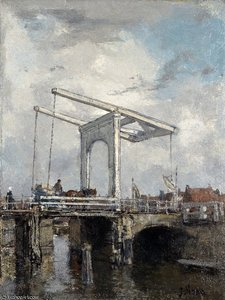 A Drawbridge In A Dutch Town — Jacob Henricus Maris