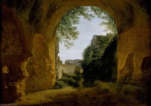 A View Of A Garden, Seen From Within A Roman Vault — François Marius Granet