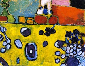 Natura Morta Con Tovaglia Colorata — Alexej Von Jawlensky