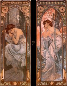 Evening Reverie - Nocturnal Slumber — Alphonse Mucha