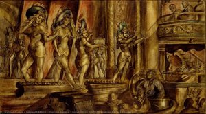 Hudson Burlesk Chorus Verso Study For Hudson Burlesk Chorus — Reginald Marsh