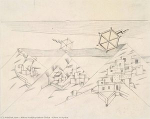Kites In Hydra — Nikos Hadjikyriakos-ghika