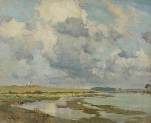 Clouds Over The Orwell — Bertram Priestman