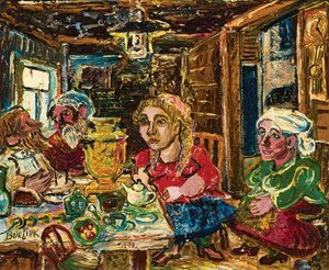 Family Gathering — David Davidovich Burliuk