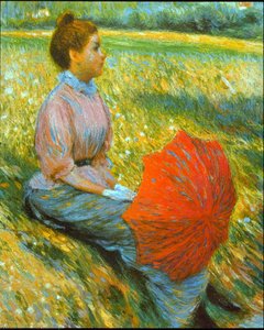 Lady In A Meadow — Federico Zandomeneghi