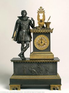 Clock With The Figure Of Torquato Tasso — Pierre-césar Honoré Pons