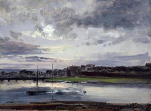 The Elbe And Dresden Neustadt In The Evening Light — Johan Christian Claussen Dahl