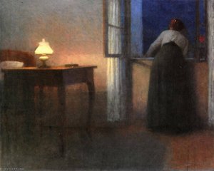 Evening Interior — Jakub Schikaneder