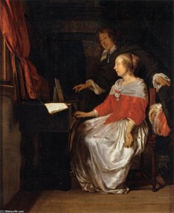 Le Joueur De Virginale — Gabriel Metsu