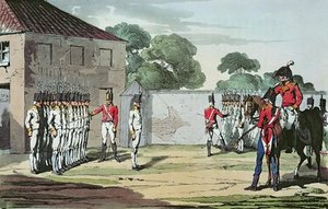 Soldiers Drilling, — John Augustus Atkinson