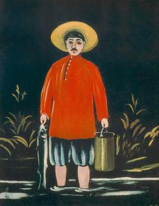 Fisherman In A Red Shirt — Niko Pirosmani