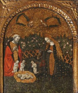 The Nativity Set In A Hortus Conclusus — Stefano Di Giovanni D'arbosio Di Francia