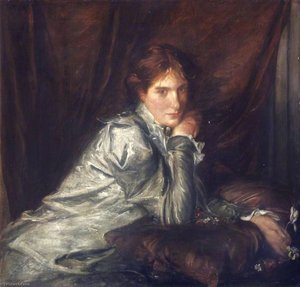Lady With A Cyclamen (the Honourable Mrs H. Chaloner Dowdall, 1876–1939) — Charles Haslewood Shannon