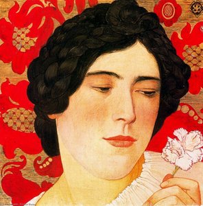 Girl With The Æillet — Ernest Biéler