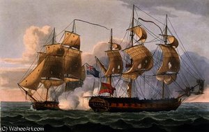 Capture Of The Liguria, August 7th — Thomas Whitcombe