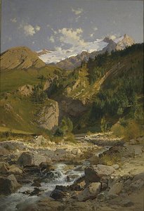 Le Torrent De Chalvachère, Le Glacier Du Tabuchet Et La Meije — Laurent Guetal