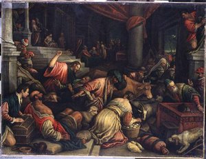 Jesus Chassant Les Marchands Du Temple — لياندرو باسانو