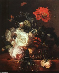 Basket Of Flowers — Jan Van Huysum