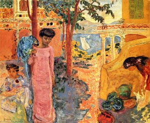 Girl With Parrot — Pierre Bonnard