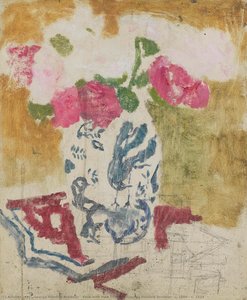 Vase With Pink Flowers, George Hendrik Breitner, C. 1880 - C. 1923 — George Hendrik Breitner