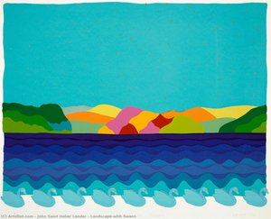 Landscape With Swans — John Saint Helier Lander