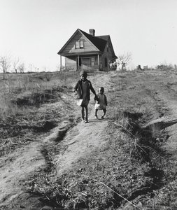 Children Of Tenant Farmer, Younger One With Severe Rickets From Malnourishment. Land Worn Out From Cotton-tobacco Culture, Near Wadesboro, North Carolina — Marion Post Wolcott