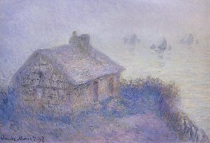 Customs House At Varengeville In The Fog (also Known As Blue Effect) — Claude Monet