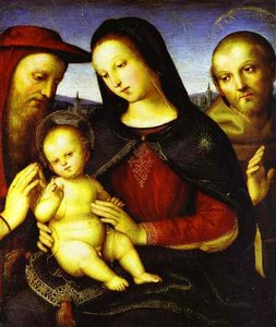 La Madonna Con El Niño Jesús Bendiciendo Y San Jerónimo Y San Francisco (madonna Von Der Ropp) — Rafael