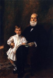 Master Otis Barton And His Grandfather — William Merritt Chase