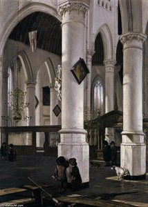 Interior Of The Oude Kerk, Delft — Emanuel De Witte