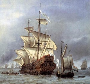 The Taking Of The English Flagship The Royal Prince (detail) — Willem Van De Velde (starszy)
