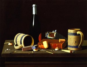 Mugs, Bottle And Pipe — John Frederick Peto