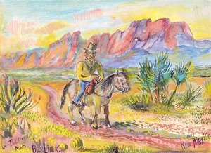 Cowboy In The Organ Mountains, New Mexico — David Davidovich Burliuk