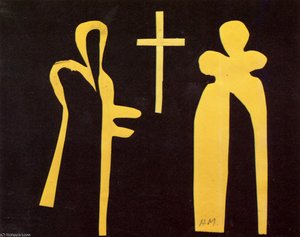 Studie Pro Závora Kaple Růžencové. Gouache Vystřižená. Soukromá Sbírka — Henri Matisse