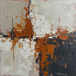 Fragmente Monolitice De Ocre Și Cenușă Într-o Decadență Structurală Meditativă