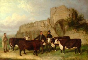 Cattle At Buildwas Abbey, Shropshire — James Canterbury Pardon