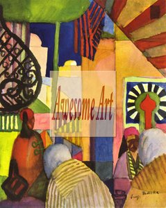 In The Bazaar — August Macke