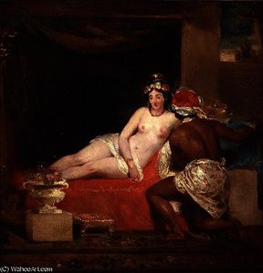 An Odalisque With A Slave In An Interior — William James Müller