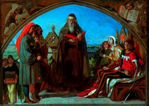 The First Translation Of The Bible Into English — Ford Madox Brown