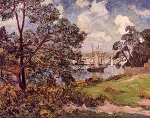 View Of The Port Of Auray — Maxime Emile Louis Maufra