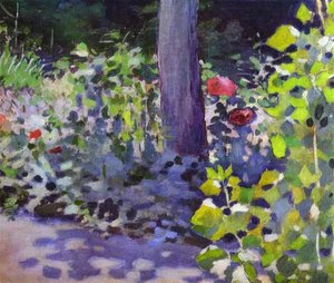 Poppies In The Garden — Viktor Elpidiforovich Borisov Musatov