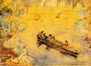 The Pirogue (also Known As Canoeing, Florida) — Frederick Carl Frieseke