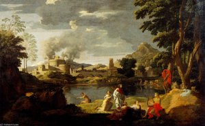 Landschaft Mit Orpheus Und Eurydike — Nikolaus Poussin